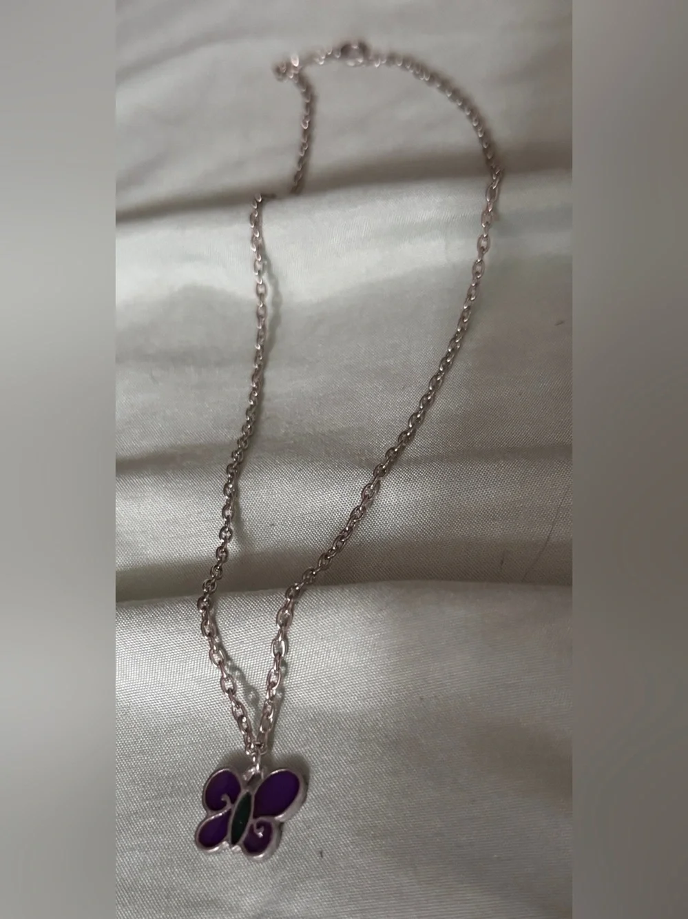 Purple Butterfly Pendant Necklace - Women Jewelry